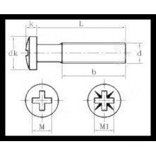 DIN7985 Cross Recessed Raised Cheese Head Screws